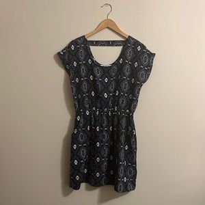 Pink Rose Aztec Print A-Line Dress - Size XL